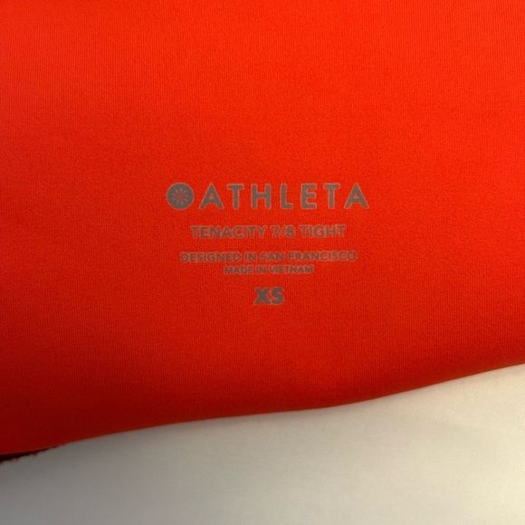 Athleta Tenacity 7/8 Compression Tight Leggings in Powerlift Plum and Orange XS - Picture 6 of 6